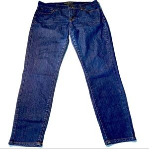 Lucky Brand Zoe Straight Crop Dark Indigo Wash Rigid Denim Mid-Rise Jeans 8x29